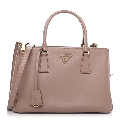 1ba786nzv prada saffiano double zip tote brown|PRADA Saffiano Large Galleria Double Zip Tote Cannella .